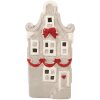 Clayre & Eef 6CE2219G Decoratief LED-huis 11x9x22 cm Grijs & Wit