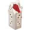 Clayre & Eef 6CE2219G Decoratief LED-huis 11x9x22 cm Grijs & Wit
