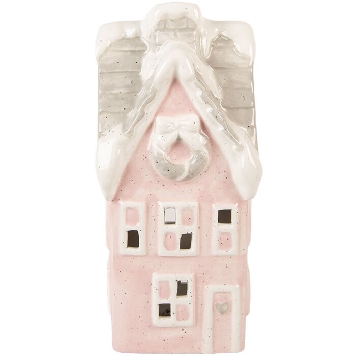 Clayre & Eef 6CE2220P Decoratie Huis LED 11x10x24 cm Rosa-Grijstint