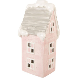 Clayre & Eef 6CE2220P Decoratie Huis LED 11x10x24 cm Rosa-Grijstint