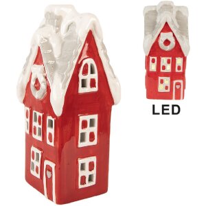 Clayre & Eef 6CE2220R LED Huis Decoratie 11x10x24 cm