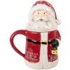 Clayre & Eef 6CEMU0196 Beker 15x10x19 cm Rood en Wit