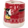 Clayre & Eef 6CEMU0196 Beker 15x10x19 cm Rood en Wit
