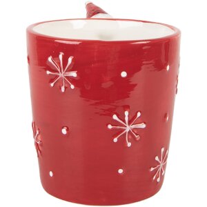 Clayre & Eef 6CEMU0200R Beker 15x10x11 cm 400 ml rood