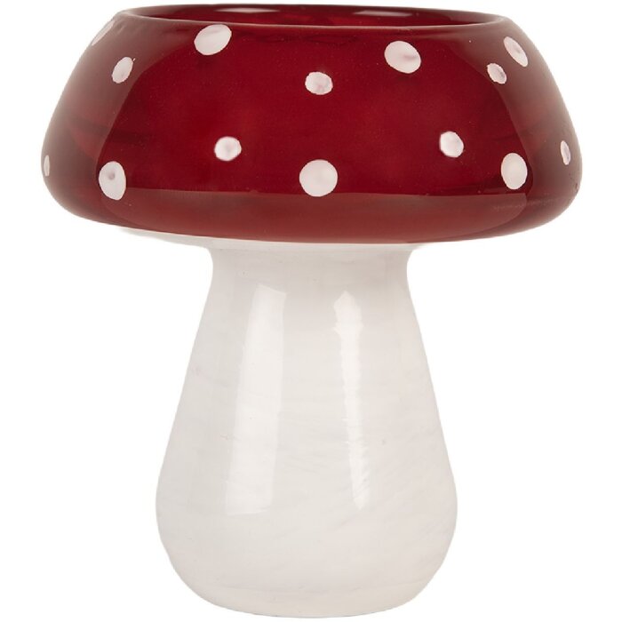 Clayre & Eef 6GL5198 Kandelaar Paddenstoel Ø 8x9 cm