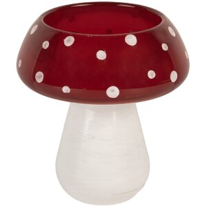 Clayre & Eef 6GL5198 Kandelaar Paddenstoel Ø 8x9 cm