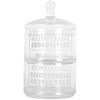 Clayre & Eef 6GL5209 Voorraadglas met deksel 17x30 cm