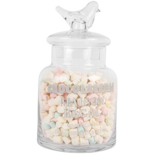 Clayre & Eef 6GL5210 Glazen voorraadpot met deksel Ø 13x23 cm