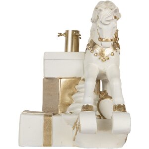 Clayre & Eef 6MG0129 Kerstboomstandaard 47x30x38 cm Wit-Goud