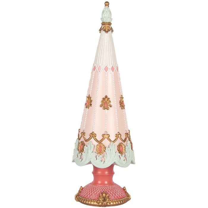 Clayre & Eef 6PR5399 Decoratieve kerstboom Ø 10x30 cm Roze