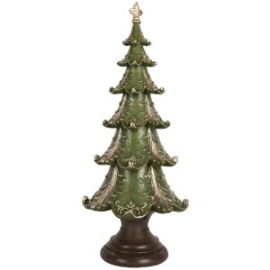 Clayre & Eef 6PR5403 Kerstboom Decoratie Ø 18x41 cm Groen & Bruin