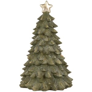 Clayre & Eef 6PR5404 Decoratieve Kerstboom met LED 15x24 cm