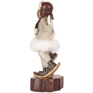 Clayre & Eef 6PR5405 Decoratie Kind 15x7x18 cm Grijs en Bruin