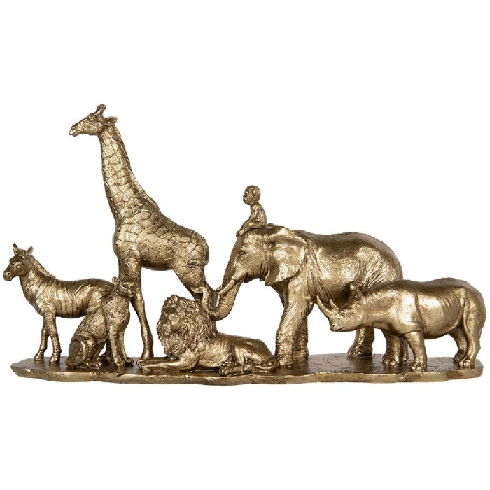 Clayre & Eef 6PR5633 Decoratieve Dieren 52x14x30 cm Goudkleurig