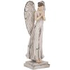 Clayre & Eef 6PR5634 Decoratie Engel 9x8x23 cm Wit Grijs