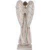Clayre & Eef 6PR5634 Decoratie Engel 9x8x23 cm Wit Grijs