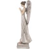 Clayre & Eef 6PR5634 Decoratie Engel 9x8x23 cm Wit Grijs