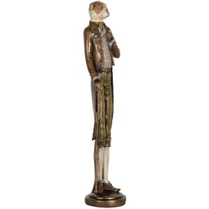Clayre & Eef 6PR5635 Decoratieve Hond 10x10x50 cm Bruin