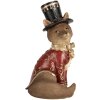 Clayre & Eef 6PR5637 Decoratie Vos 9x8x17 cm Bruin Rood