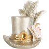 Clayre & Eef 6PR5639 Decoratieve Hoed Zilverkleurig 13x11x13 cm