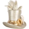 Clayre & Eef 6PR5639 Decoratieve Hoed Zilverkleurig 13x11x13 cm