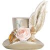 Clayre & Eef 6PR5639 Decoratieve Hoed Zilverkleurig 13x11x13 cm