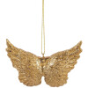 Clayre & Eef 6PR5640 Decoratiehanger Vleugels 10x2x7 cm Goudkleurig