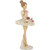 Clayre & Eef 6PR5643 Decoratie Ballerina Ø 10x24 cm Wit Beige
