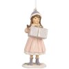 Clayre & Eef 6PR5654 Decoratiehanger Kind Roze 5x5x11 cm