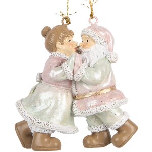 Clayre & Eef 6PR5656 Kersthanger Kerstman met Vrouw...