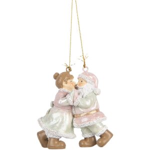 Clayre & Eef 6PR5656 Kersthanger Kerstman met Vrouw...