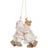 Clayre & Eef 6PR5656 Kersthanger Kerstman met Vrouw 7x4x8 cm Roze en Groen