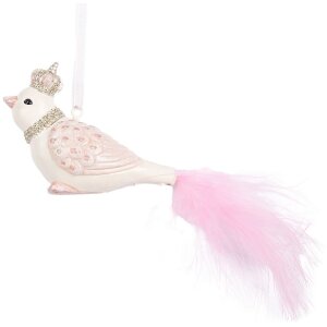 Clayre & Eef 6PR5657 Decoratiehanger Vogel 8x5x5 cm...