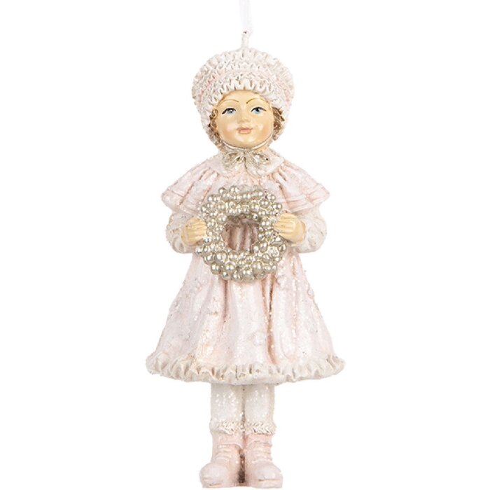 Clayre & Eef 6PR5658 Decoratiehanger Kind Roze 5x4x11 cm