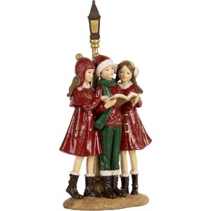 Clayre & Eef 6PR5681 Kerstkoor 14x9x28 cm Rood en Groen