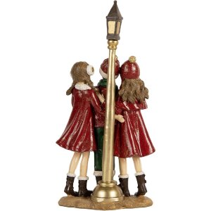 Clayre & Eef 6PR5681 Kerstkoor 14x9x28 cm Rood en Groen