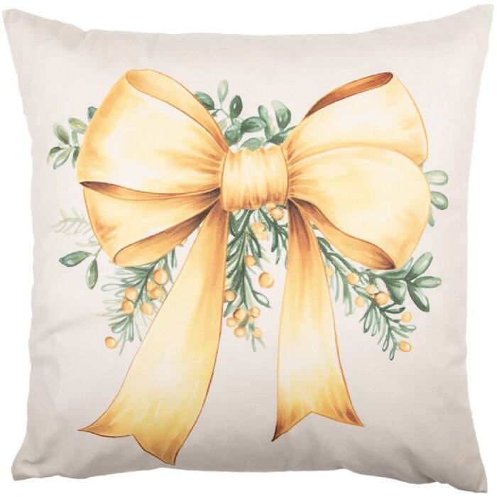 Clayre & Eef KT021.436 Kussensloop 45x45 cm Beige-Geel