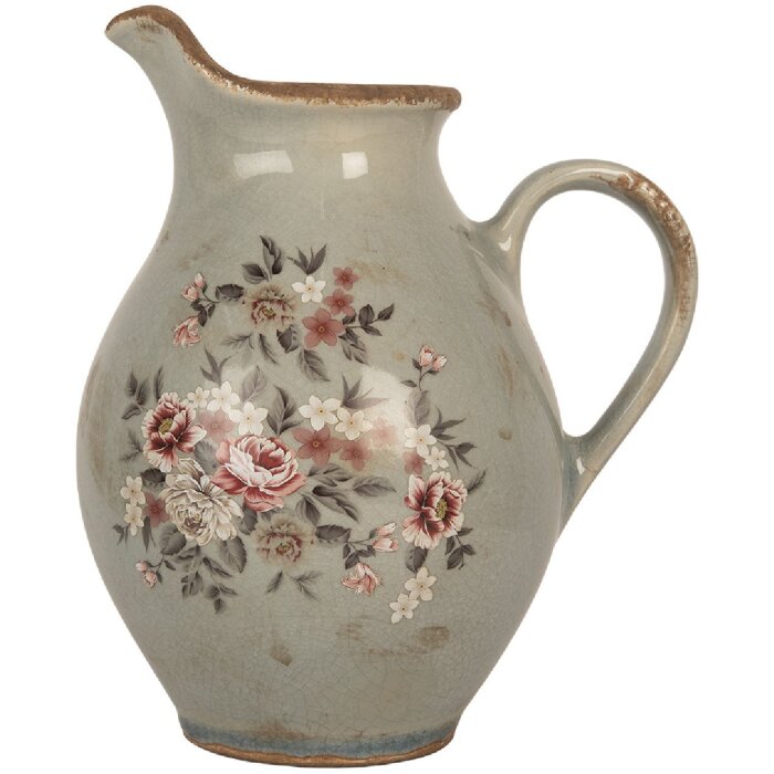 Clayre & Eef 6CE2234M Decoratieve Kan 21x16x24 cm Grijs