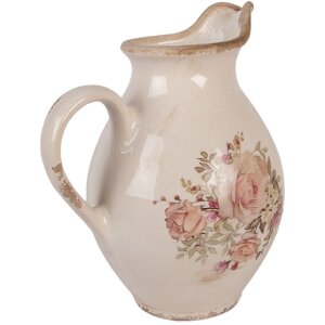 Clayre & Eef 6CE2236M Decoratieve Kan 21x16x24 cm Beige Roze