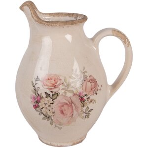 Clayre & Eef 6CE2236S Decoratieve Kan Beige Roze...