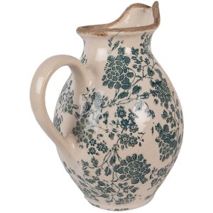 Clayre & Eef 6CE2237M Decoratieve Kan 21x16x24 cm Beige-Groen