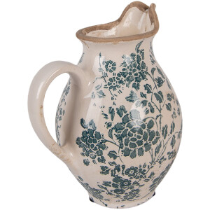 Clayre & Eef 6CE2237S Decoratieve Kan 16x12x19 cm Beige-Groen