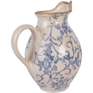 Clayre & Eef 6CE2238M Decoratieve Kan 21x16x24 cm Beige-Blauw