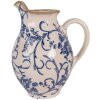 Clayre & Eef 6CE2238S Decoratiekan 16x12x19 cm Beige-Blauw