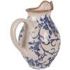 Clayre & Eef 6CE2238S Decoratiekan 16x12x19 cm Beige-Blauw