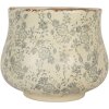 Clayre & Eef 6CE2240L Bloempot Ø 21x17 cm Beige-Groen