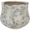 Clayre & Eef 6CE2240M Bloempot Ø 18x15 cm Groen Grijs