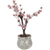 Clayre & Eef 6CE2240S Bloempot Ø 15x13 cm Groen Grijs Keramiek