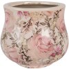 Clayre & Eef 6CE2241S Bloempot Ø 15x13 cm Beige Roze