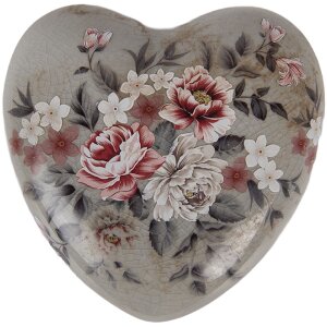 Clayre & Eef 6CE2242L Decoratie Hart 11x11x4 cm Grijs...